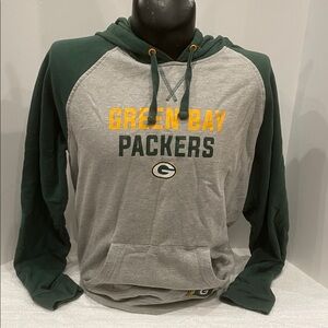 Green Bay Packers Gray and Green Men's lightweight Sweatshirt.